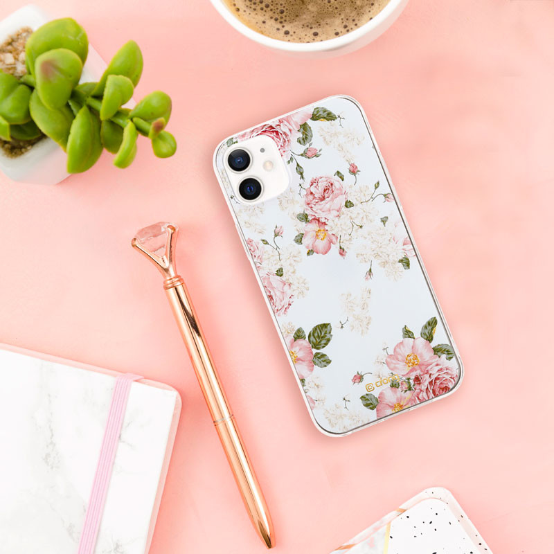 Etui Do iPhone 12 Mini Crong Flower Case Biały