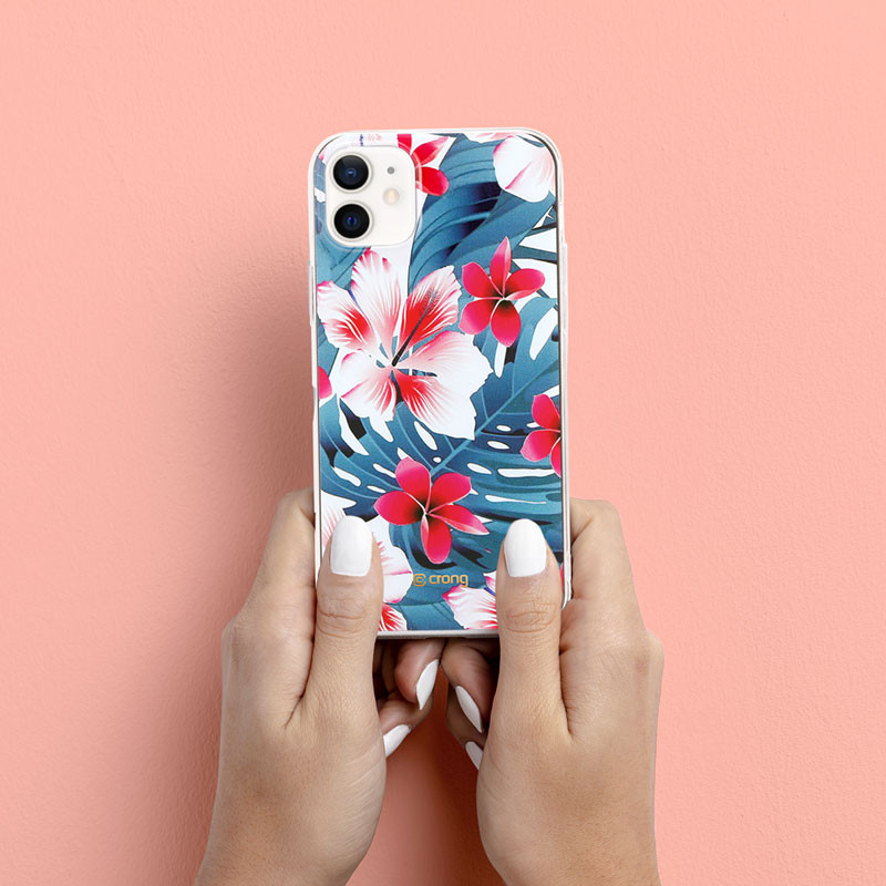 Etui Do iPhone 12 Mini Crong Flower Case Niebieski