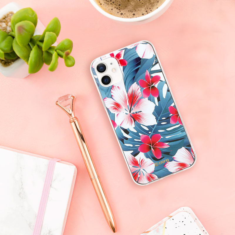 Etui Do iPhone 12 Mini Crong Flower Case Niebieski