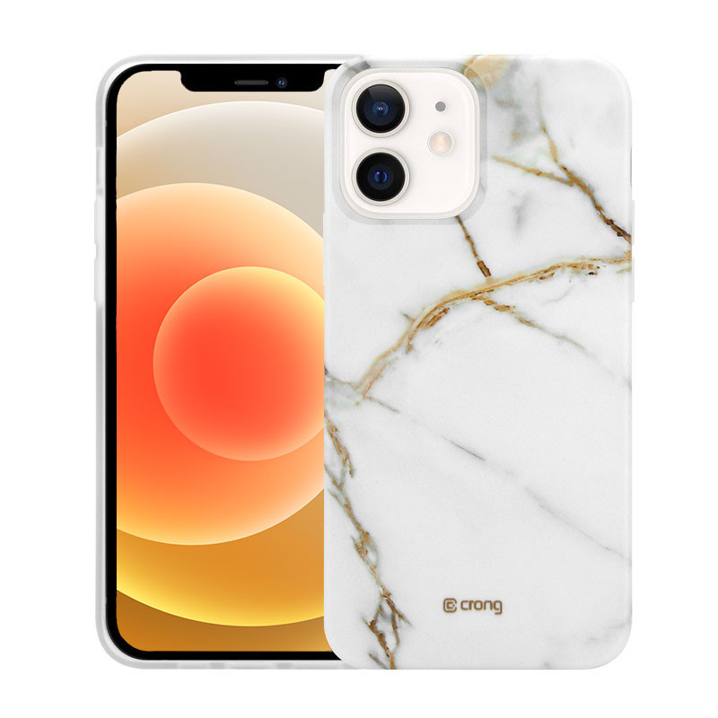 Etui Do iPhone 12 Mini Crong Marble Case Biały