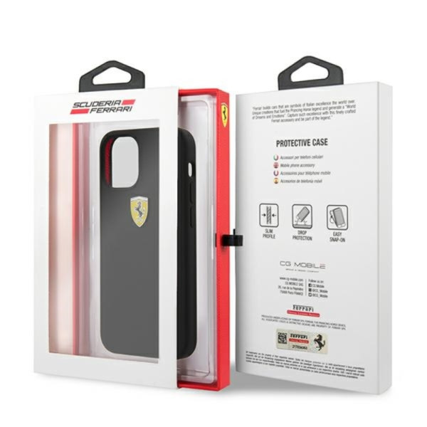 Etui Do iPhone 12 Mini Ferrari On Track Silicone Czarny