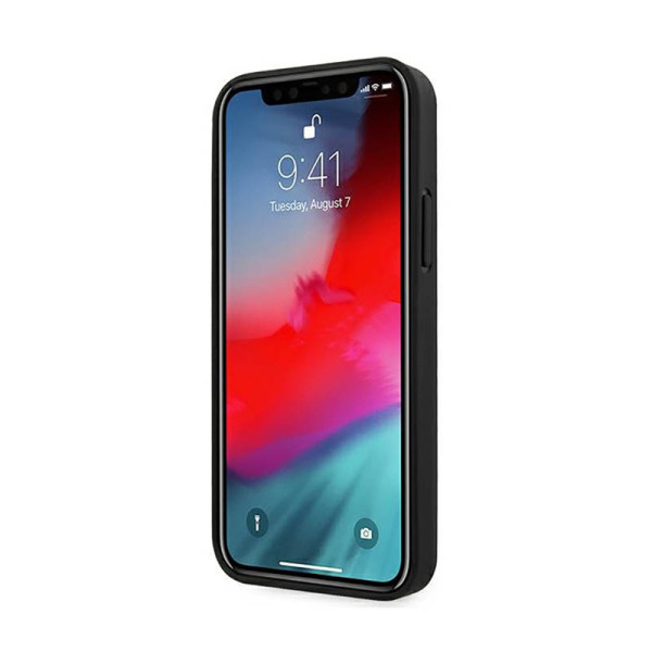 Etui Do iPhone 12 Mini BMW Leather Curve Perforate Czarny