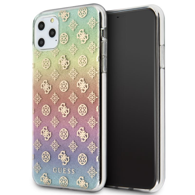 Etui Do iPhone 11 Pro Max Guess 4G Peony Electroplated Pattern Wielokolorowy