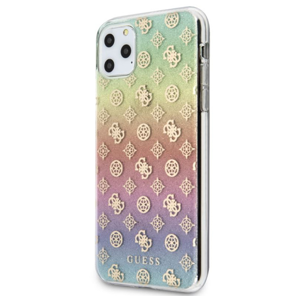 Etui Do iPhone 11 Pro Max Guess 4G Peony Electroplated Pattern Wielokolorowy