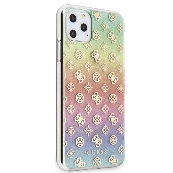 Etui Do iPhone 11 Pro Max Guess 4G Peony Electroplated Pattern Wielokolorowy