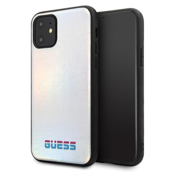 Etui Do iPhone 11 Pro Max Guess Iridescent Srebrny