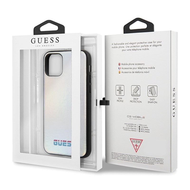 Etui Do iPhone 11 Pro Max Guess Iridescent Srebrny