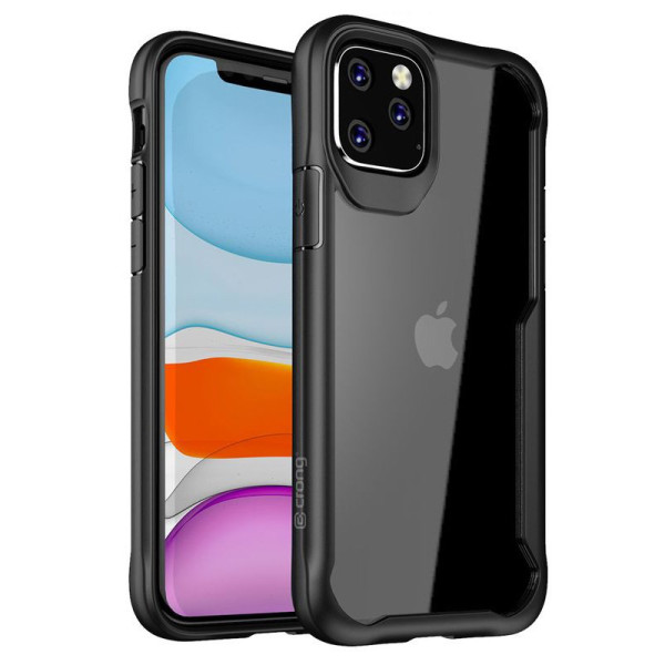 Etui Do iPhone 11 Pro Max Crong Hybrid Clear Cover Czarny