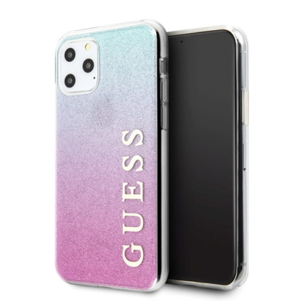 Etui Do iPhone 11 Pro Max Guess Glitter Gradient Różowy