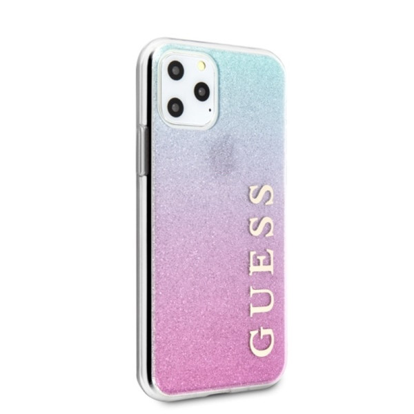 Etui Do iPhone 11 Pro Max Guess Glitter Gradient Różowy