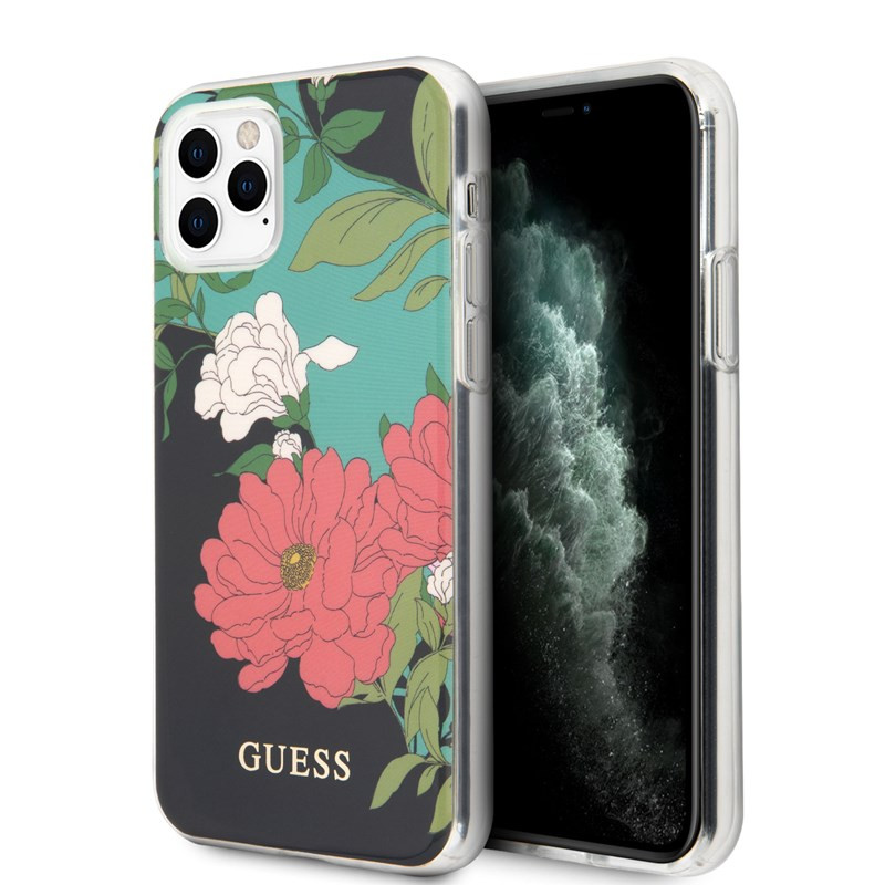 Etui Do iPhone 11 Pro Max Guess Flower Shiny Collection N1 Czarny