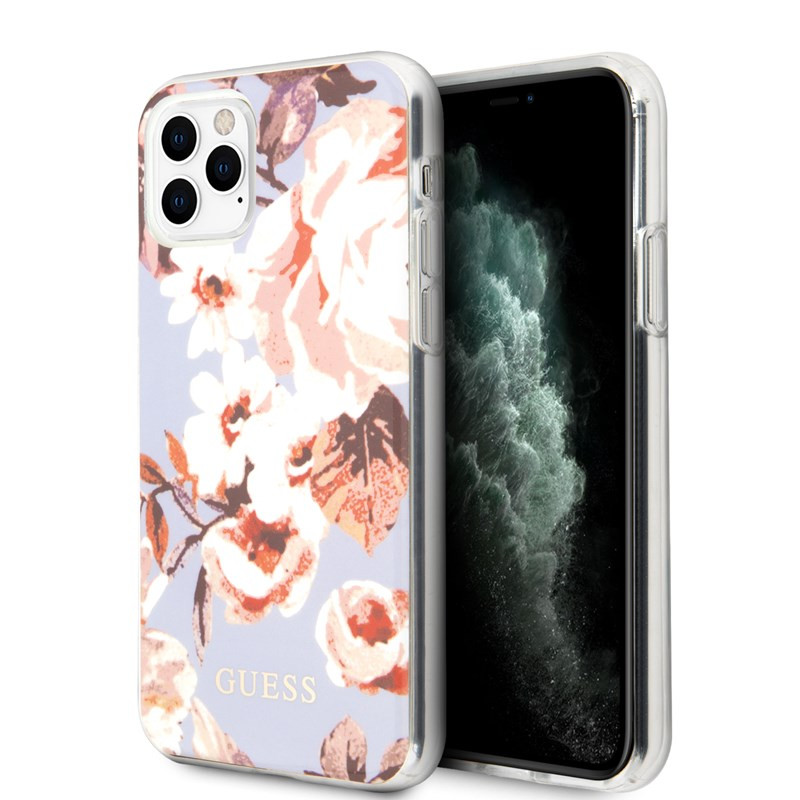 Etui Do iPhone 11 Pro Max Guess Flower Shiny Collection N2 Fioletowy