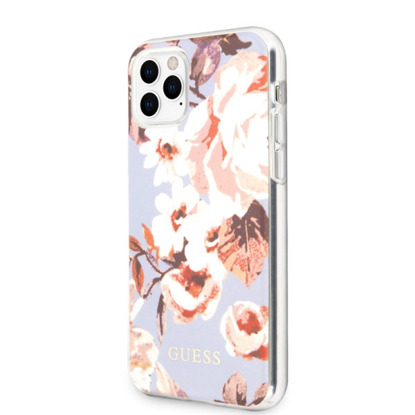 Etui Do iPhone 11 Pro Max Guess Flower Shiny Collection N2 Fioletowy