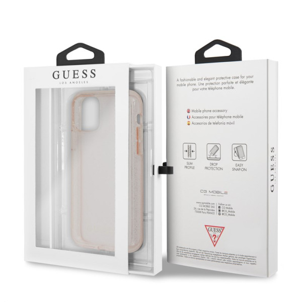 Etui Do iPhone 11 Pro Max Guess Glitter Case Różowy