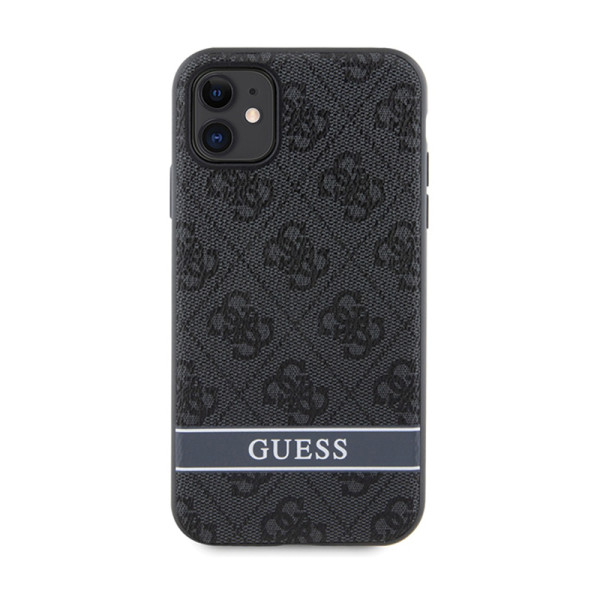 Etui Do iPhone 11 / iPhone XR Guess 4G Printed Stripe Szary