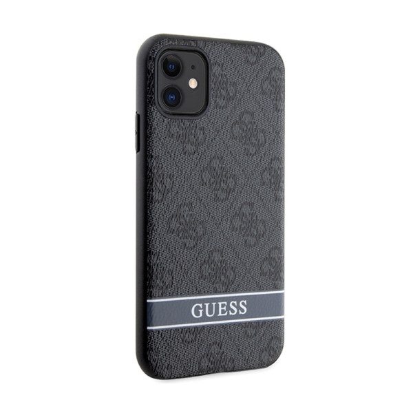 Etui Do iPhone 11 / iPhone XR Guess 4G Printed Stripe Szary