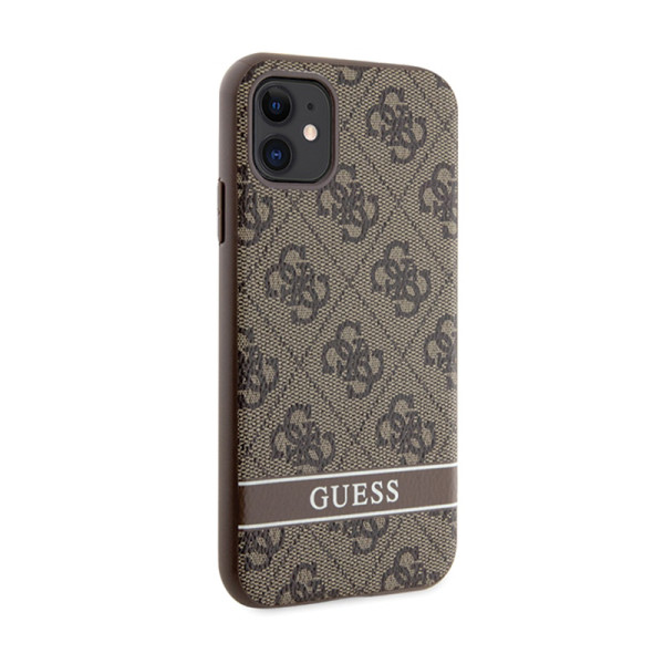 Etui Do iPhone 11 / iPhone XR Guess 4G Printed Stripe Brązowy