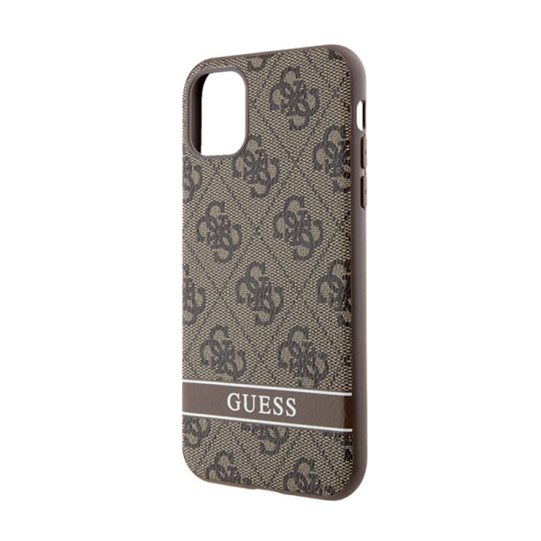 Etui Do iPhone 11 / iPhone XR Guess 4G Printed Stripe Brązowy