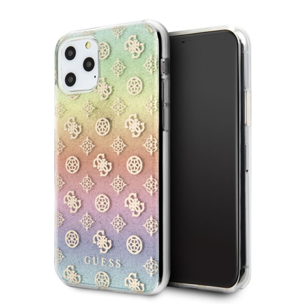 Etui Do iPhone 11 Pro Guess 4G Peony Electroplated Pattern Wielokolorowy