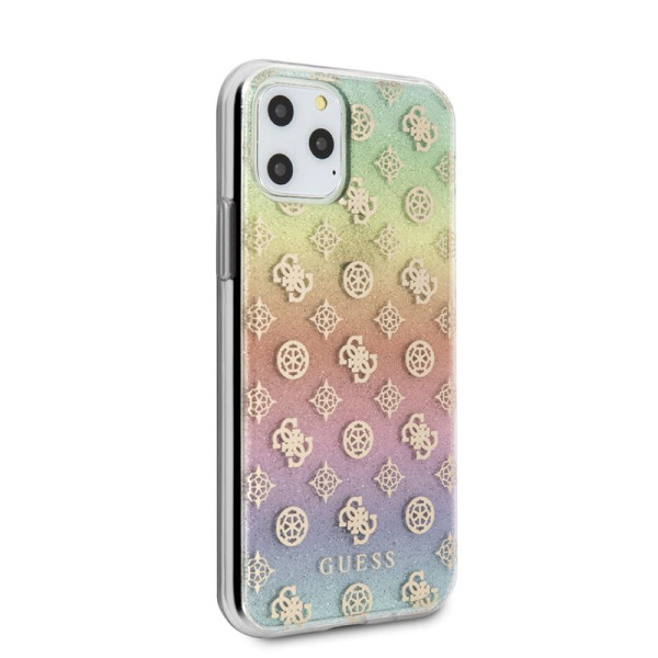 Etui Do iPhone 11 Pro Guess 4G Peony Electroplated Pattern Wielokolorowy