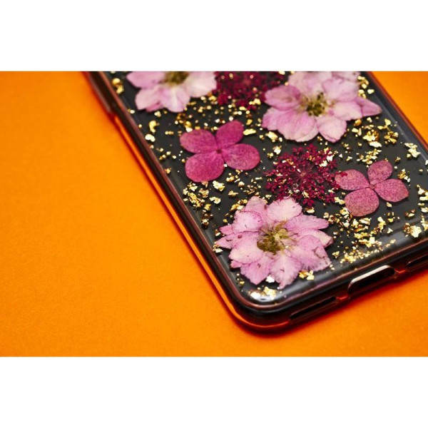 Etui Do iPhone XR ( Prawdziwe Płatki Kwiatów Zielone ) Puro Glam Hippie Chic Cover Przezroczysty