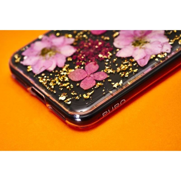 Etui Do iPhone XR ( Prawdziwe Płatki Kwiatów Zielone ) Puro Glam Hippie Chic Cover Przezroczysty