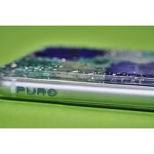 Etui Do iPhone XR ( Prawdziwe Płatki Kwiatów Zielone ) Puro Glam Hippie Chic Cover Przezroczysty