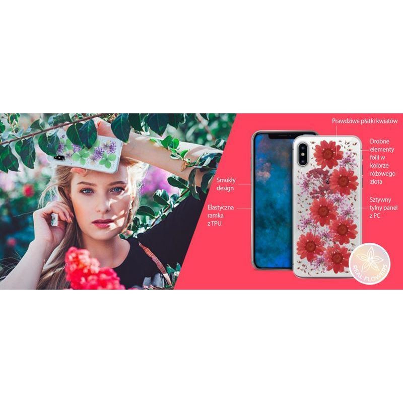 Etui Do iPhone XR ( Prawdziwe Płatki Kwiatów...