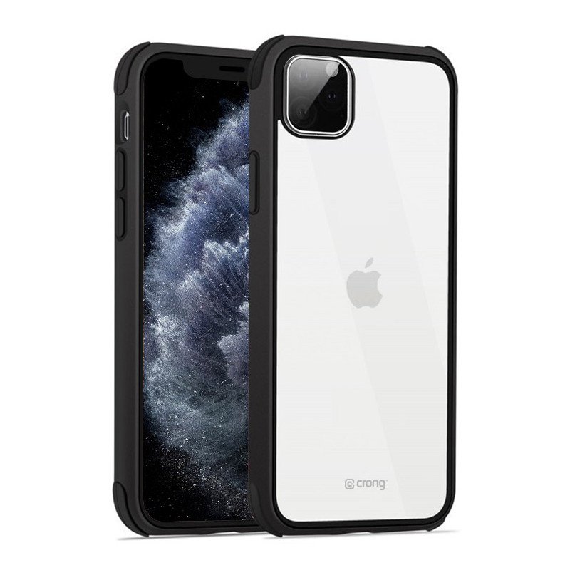 Etui Do iPhone 11 Pro Crong Trace Clear Cover Czarny