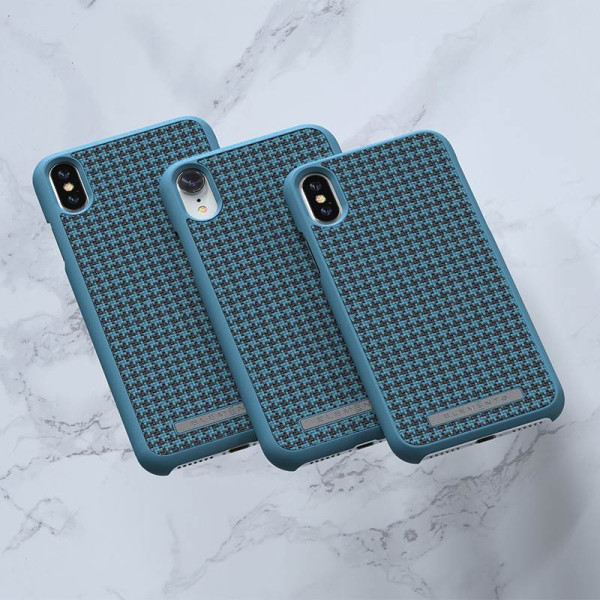 Etui Materiałowe Do iPhone XR Nordic Elements Saeson Idun Niebieski
