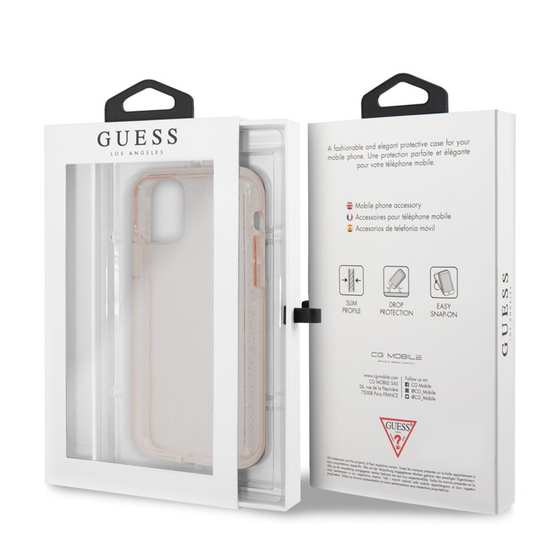 Etui Do iPhone 11 Pro Guess Glitter Case Różowy