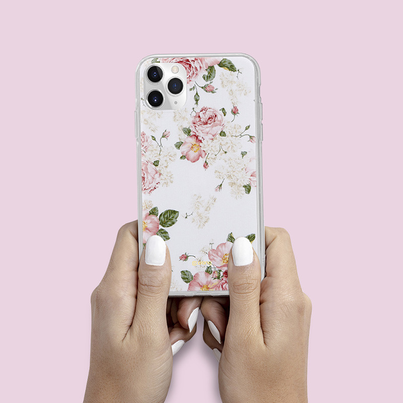 Etui Do iPhone 11 Pro Crong Flower Case Biały