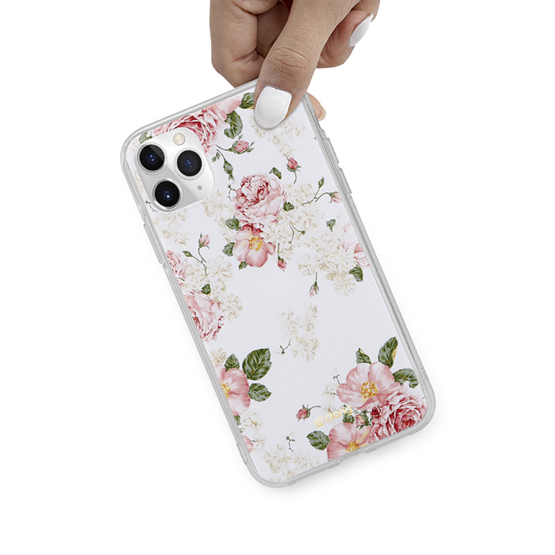 Etui Do iPhone 11 Pro Crong Flower Case Biały