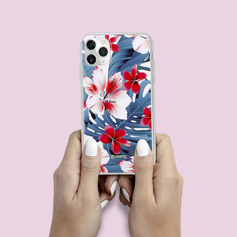 Etui Do iPhone 11 Pro Crong Flower Case Niebieski