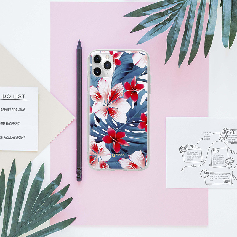 Etui Do iPhone 11 Pro Crong Flower Case Niebieski