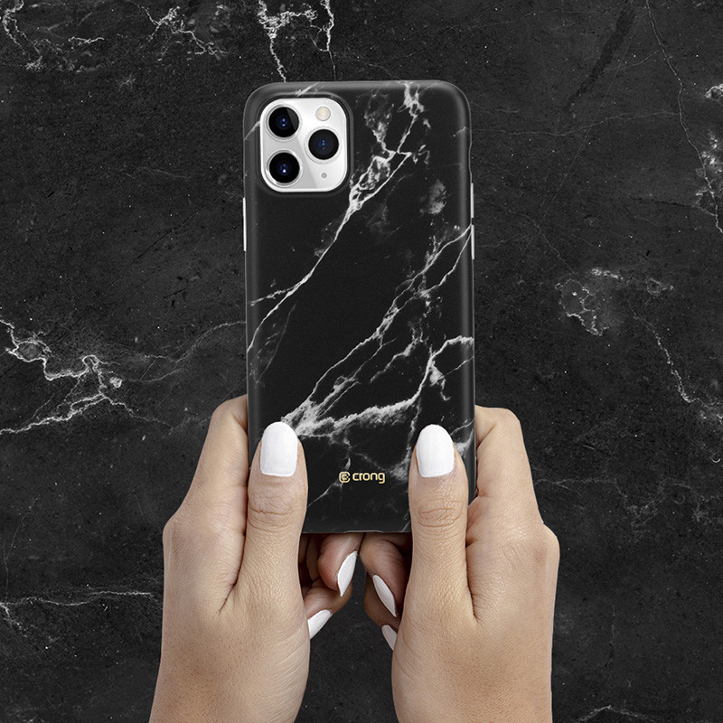 Etui Do iPhone 11 Pro Crong Marble Case Czarny