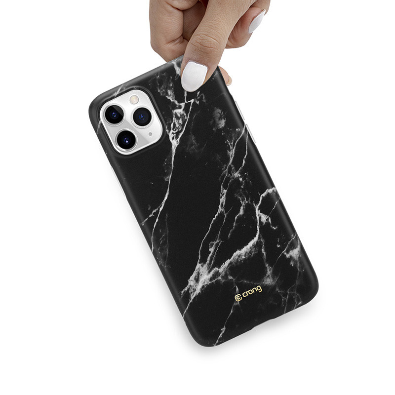 Etui Do iPhone 11 Pro Crong Marble Case Czarny