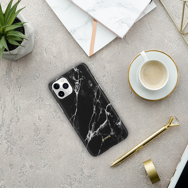 Etui Do iPhone 11 Pro Crong Marble Case Czarny