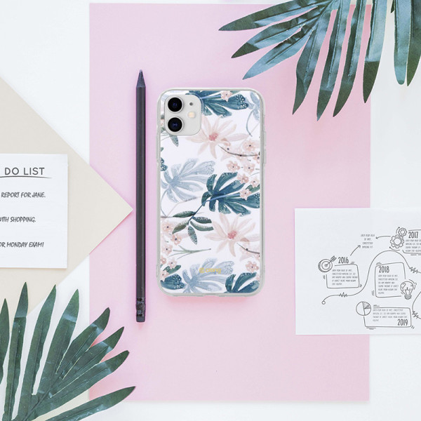 Etui Do iPhone 11 Crong Flower Case Biały