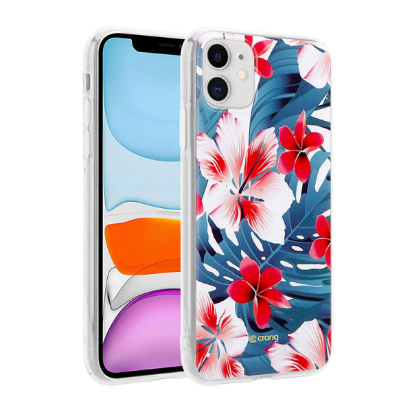 Etui Do iPhone 11 Crong Flower Case Niebieski