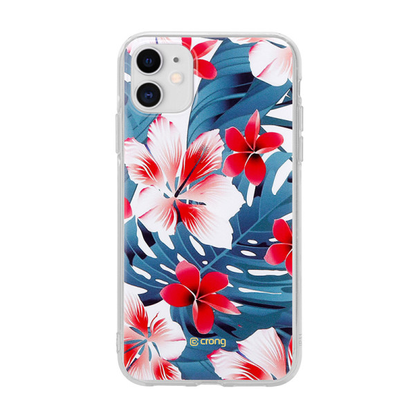 Etui Do iPhone 11 Crong Flower Case Niebieski