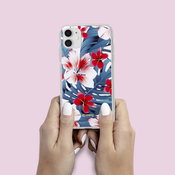 Etui Do iPhone 11 Crong Flower Case Niebieski