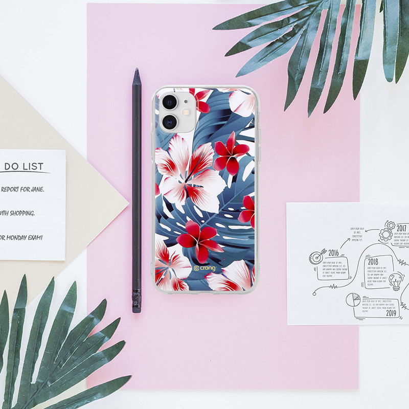 Etui Do iPhone 11 Crong Flower Case Niebieski