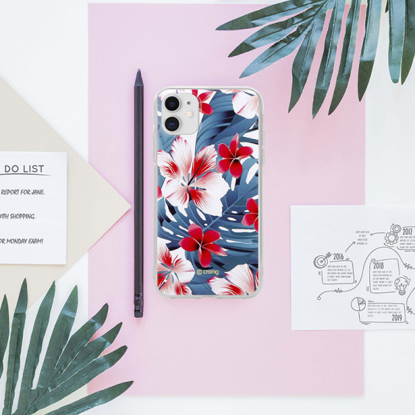 Etui Do iPhone 11 Crong Flower Case Niebieski