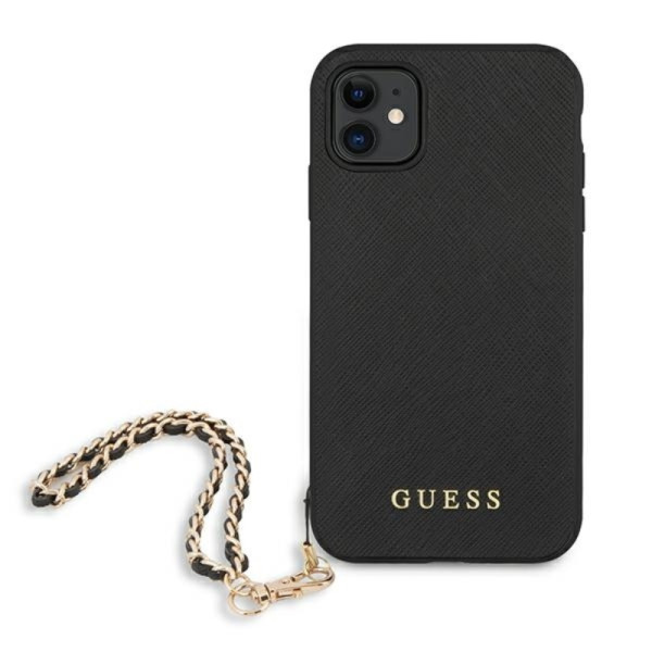 Etui Do iPhone 11 Guess Saffiano Chain Czarny