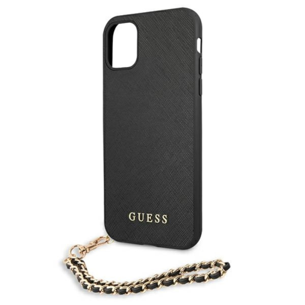 Etui Do iPhone 11 Guess Saffiano Chain Czarny