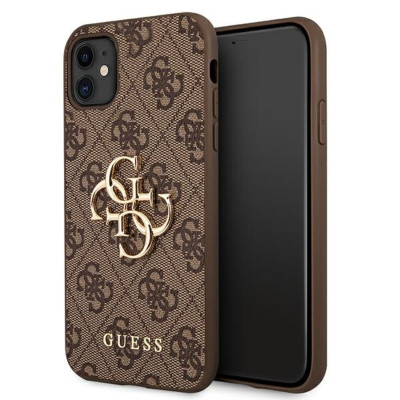 Etui Do iPhone 11 Guess 4G Big Metal Logo Brązowy