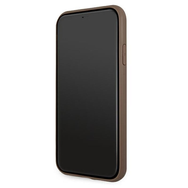 Etui Do iPhone 11 Guess 4G Printed Stripe Brązowy