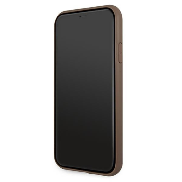 Etui Do iPhone 11 Guess 4G Printed Stripe Brązowy