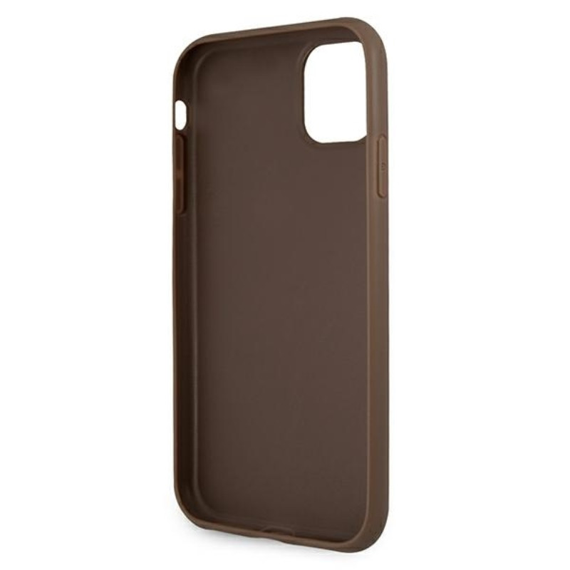 Etui Do iPhone 11 Guess 4G Printed Stripe Brązowy